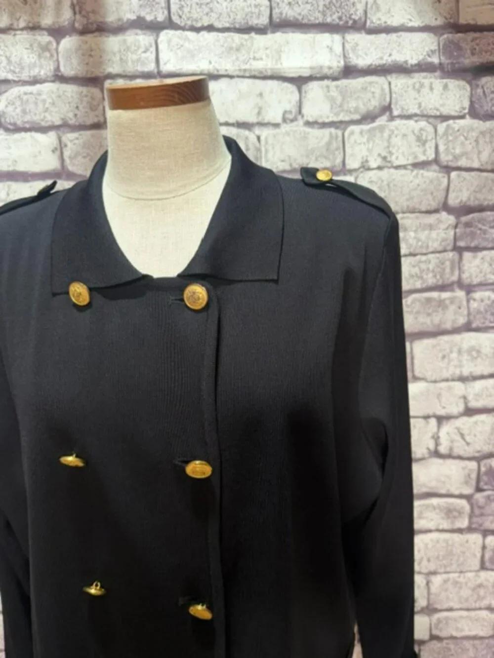 Misook Black Double Breasted Long Sleeve Jacket Size 2X - Picture 2 of 8